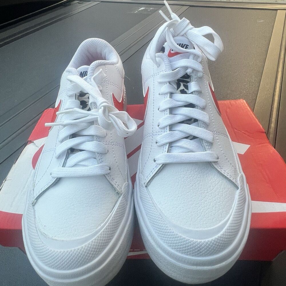 Nike Court Legacy Lift Platform Shoes Sneakers Women’s Sz 9.5 White DZ5203-100 - Picture 2 of 11